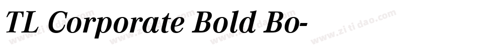 TL Corporate Bold Bo字体转换